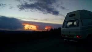 Campervan sunset