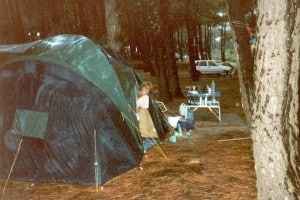 Penny's tent in 1977