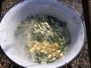 nettle soup cooking