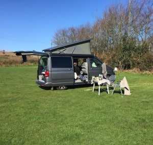 Campervan neighbours at Halse Farm