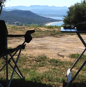 campsite in Corsica