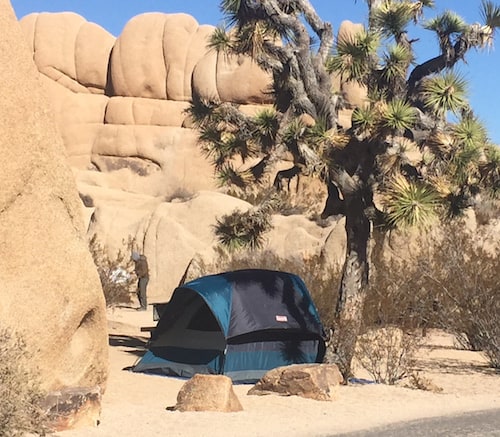 tent in California