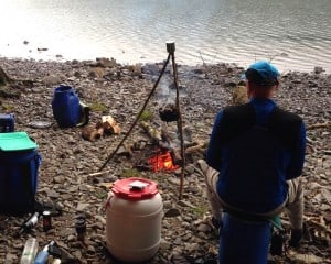 riverside campfire
