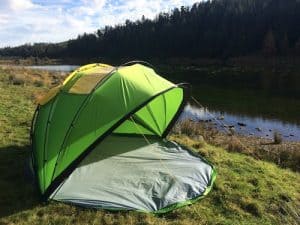 mollusc tent by river