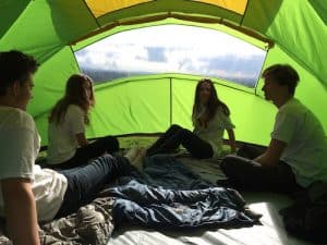 Snail tent inside