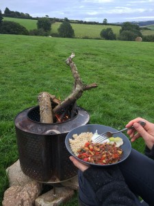 Veggie chilli at Higher Broadgates