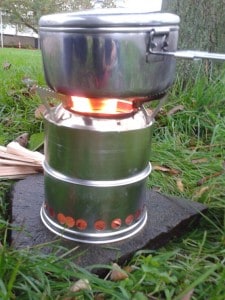 cooking on wood-gas